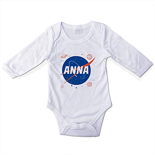 LolaPix Witziger Baby-Body, personalisiert mit Namen. Personalisierte Geschenke für Babys. Personalisierte Langarm-Bodys. Verschiedene Größen. NASA von LolaPix