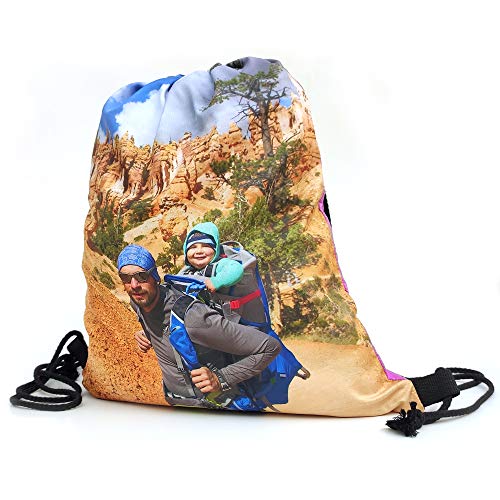 Personalisierter Rucksack mit Foto Oder Text. Gymbag. Turnbeutel Kinder. Beutel mit Kordeln Originelles Geschenk. von LolaPix