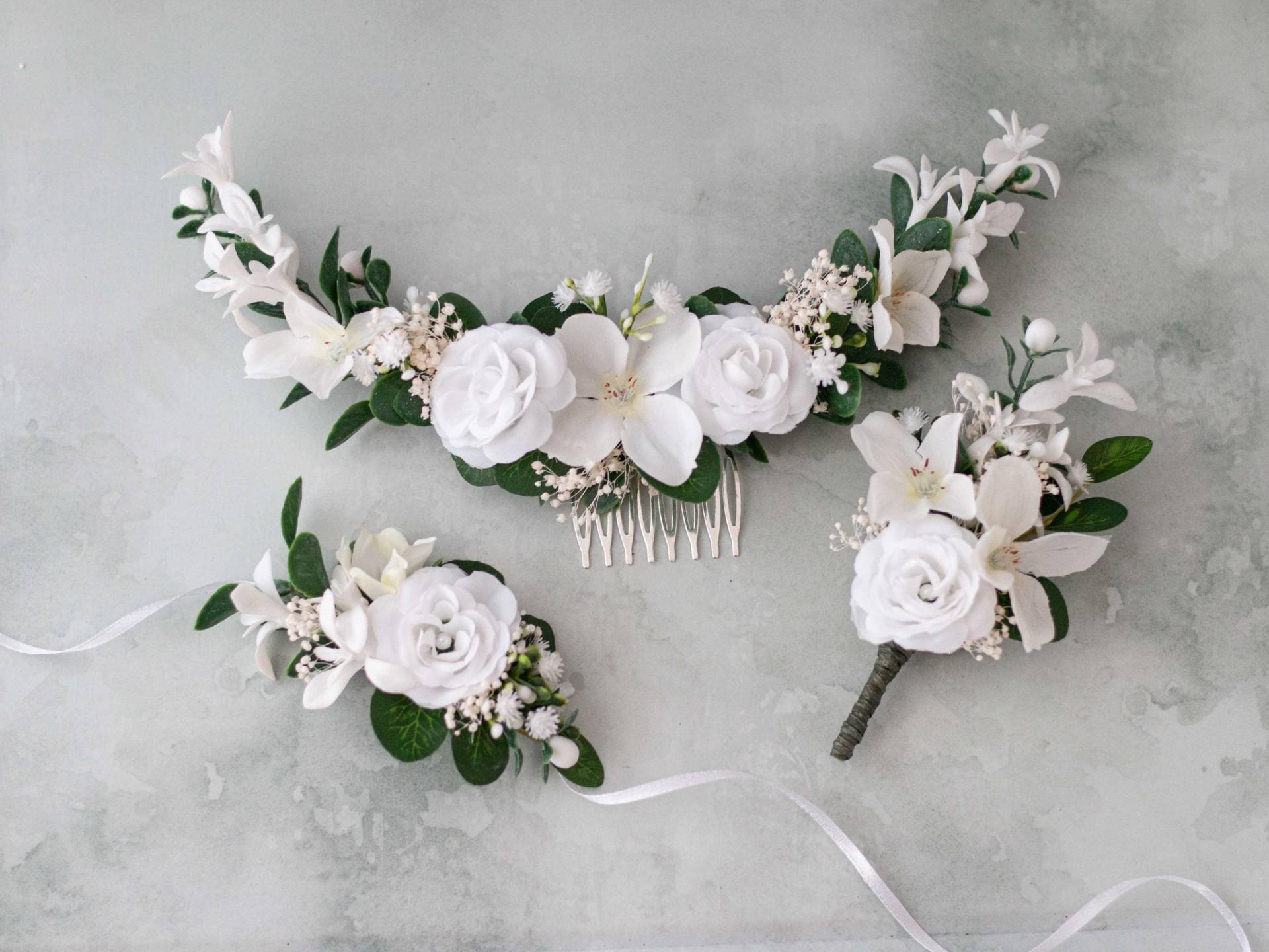 Blumenschmuck Für Hochzeit, Haarkamm Braut Und Boutonniere Bräutigam, Armband Brautjungfern, Rustikale Anstecknadel Mit Blumen Blumenschmuck Für Hochzeit, Haarkamm Braut Und Boutonniere Bräutigam, Armband Brautjungfern, Rustikale Anstecknadel Mit Blumen von LolaWhiteShop