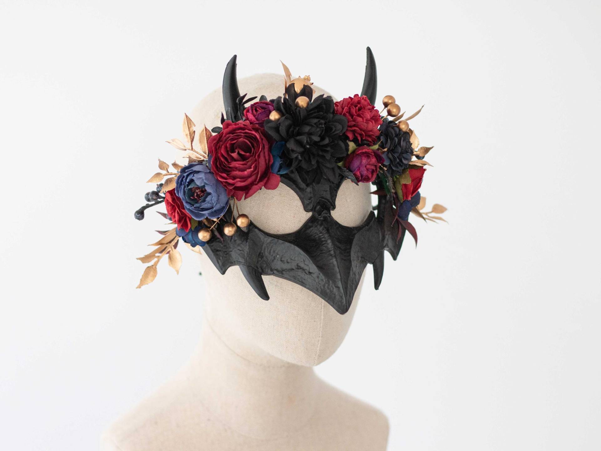 Skelett Maske Mit Blumen, Fantasy Floral Maske, Schädel Vogel Kopfschmuck, Erwachsene Karneval Cosplay Larp Kreatur Woodland Skelett Maske Mit Blumen, Fantasy Floral Maske, Schädel Vogel Kopfschmuck, Erwachsene Karneval Cosplay Larp Kreatur Woodland von LolaWhiteShop