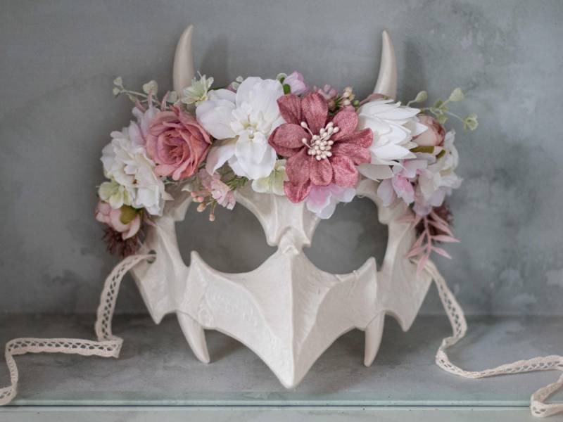 Skelett Maske Mit Blumen, Fantasy Floral Maske, Schädel Vogel Kopfschmuck, Erwachsene Karneval Cosplay Larp Kreatur Woodland Skelett Maske Mit Blumen, Fantasy Floral Maske, Schädel Vogel Kopfschmuck, Erwachsene Karneval Cosplay Larp Kreatur Woodland von LolaWhiteShop
