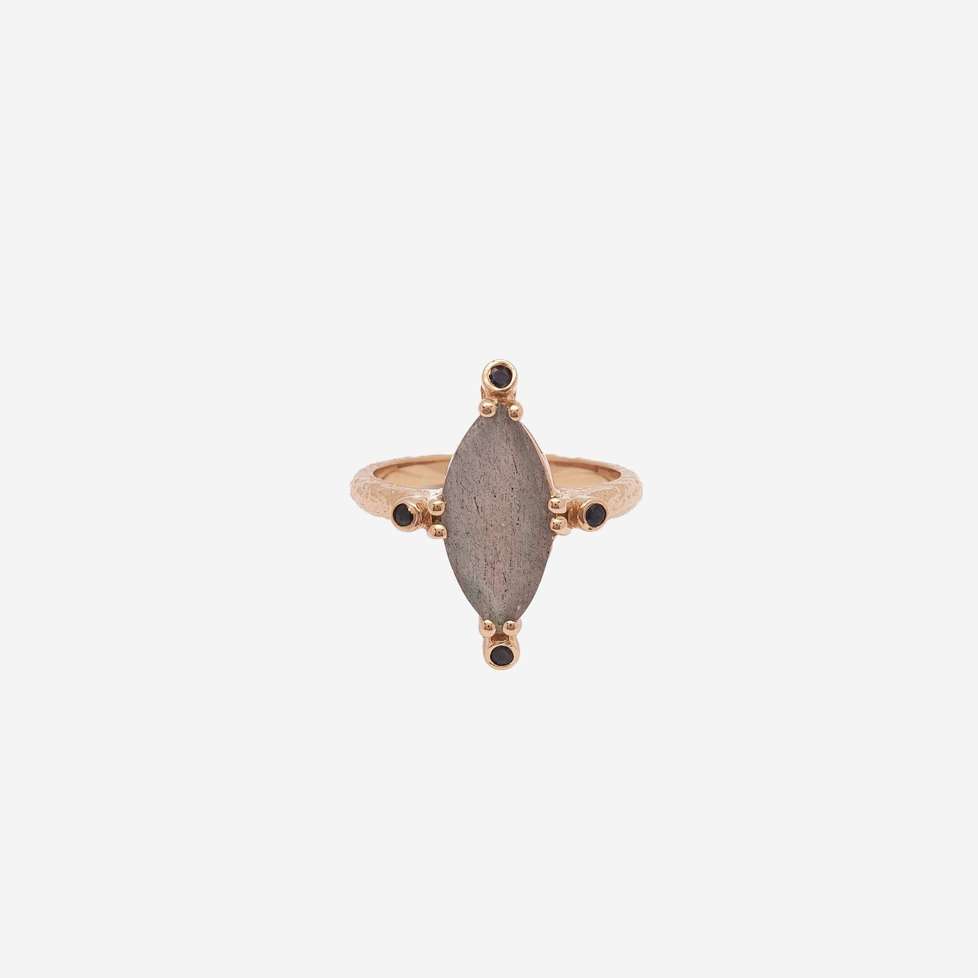 Eternal Compass Ring in Gold Vermeil Mit Labradorit Und Saphir Eternal Compass Ring in Gold Vermeil Mit Labradorit Und Saphir von LolariLolari
