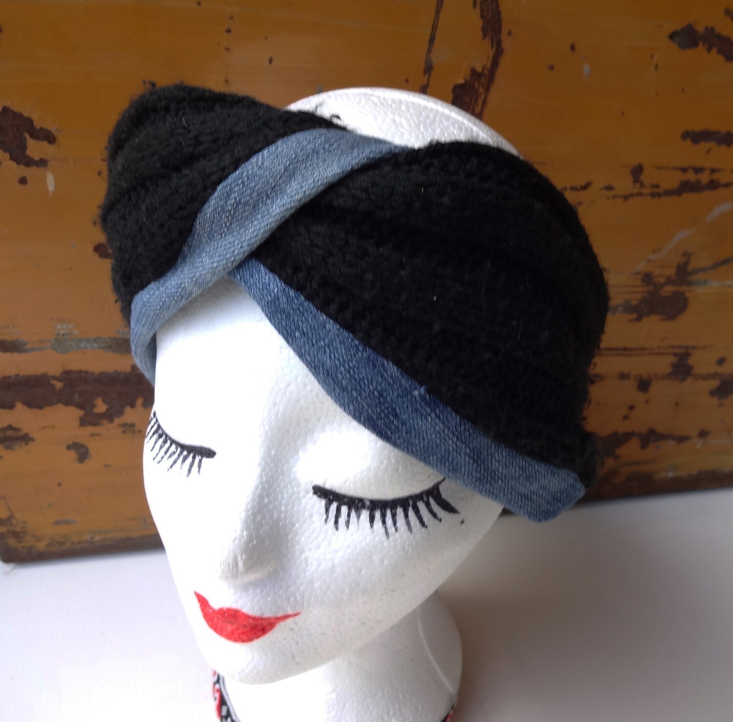 Winter-Denim-stirnband Winter-Denim-stirnband von Lolarosestitchshop