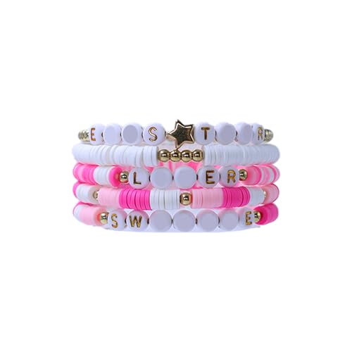 Lolileo 5PCS Bohemian Friendship Bracelet,Handgefertigte Album Inspiriertes Armbänder,Handgefertigte T-inspirierte Armbänder, Friendship Bracelet Kit,Bunte Freundschaftsarmbänder Armband für Fans (B) von Lolileo