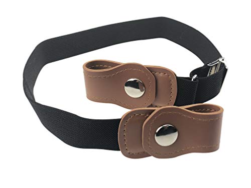 Lolitarcrafts Junge Mädchen Keine Schnalle Elastische Gürtel Schnalle-Free Belt Verstellbare unsichtbare Stretch-Gürtel für Kinder (schwarz) von Lolitarcrafts