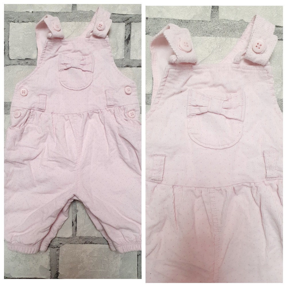 0-3 Monate Kinder Overall Cord Hose Babytoddler Outfit Blush Neugeborenen Strampler von Lolitavintagee