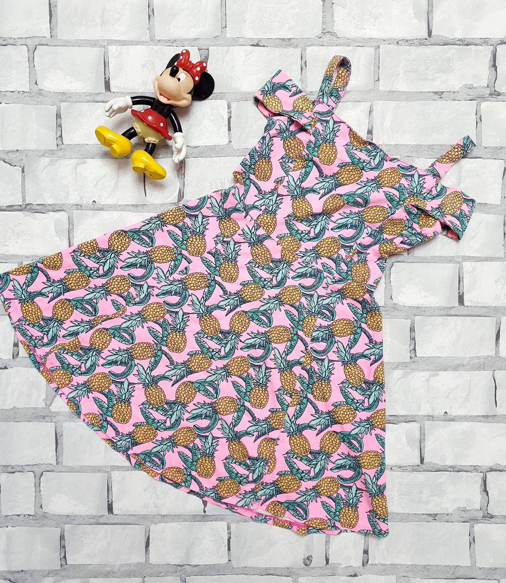 10Yrs Ananas Print Kleid Babykleid Mädchenkleid Kinderkleid Kleinkindkleid Sommeroutfit Obstkleid Rosa Grün von Lolitavintagee