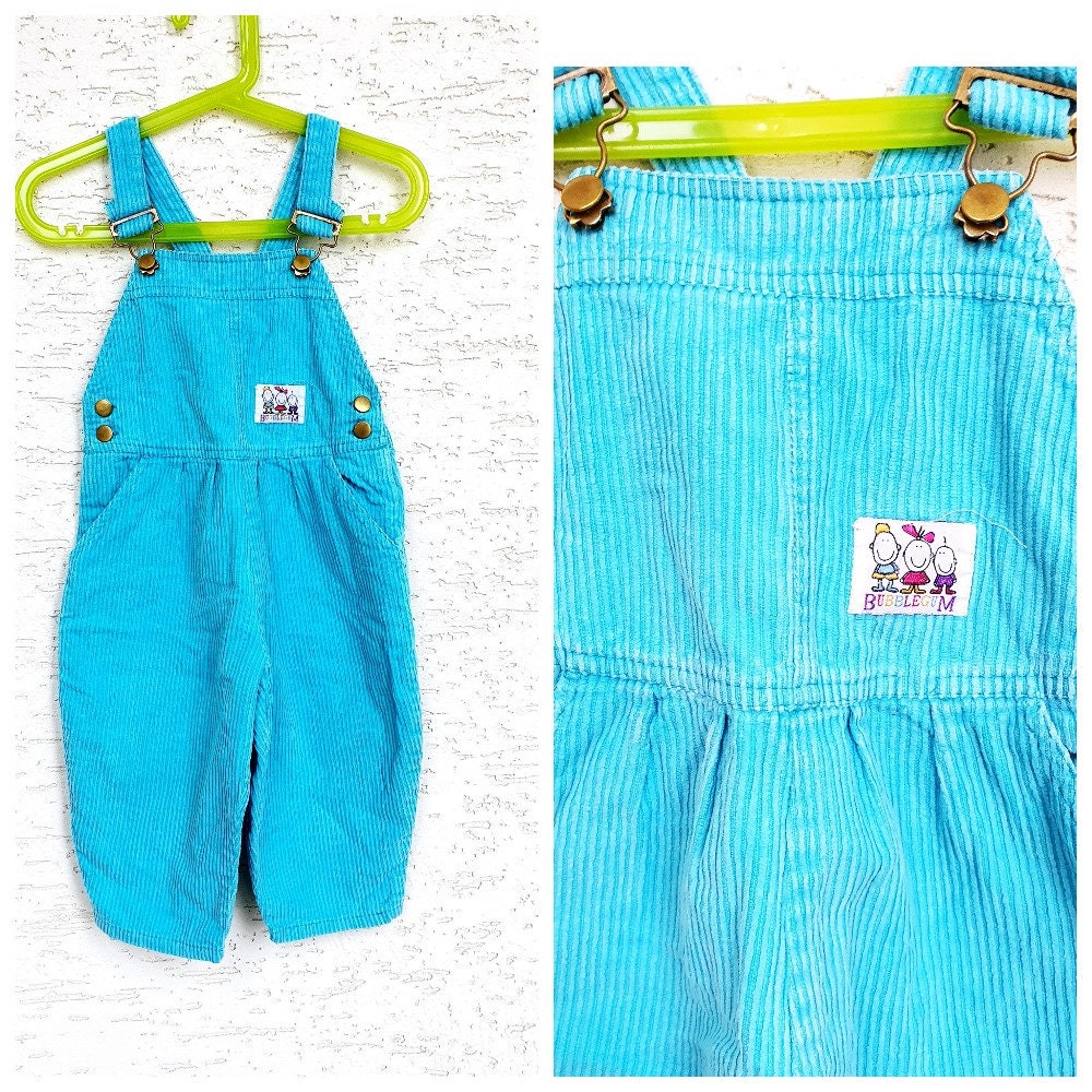 12-18 Monate Latzhose Kinder Overall Cord Baby Kleinkind Outfit Blaue Hose Strampler von Lolitavintagee