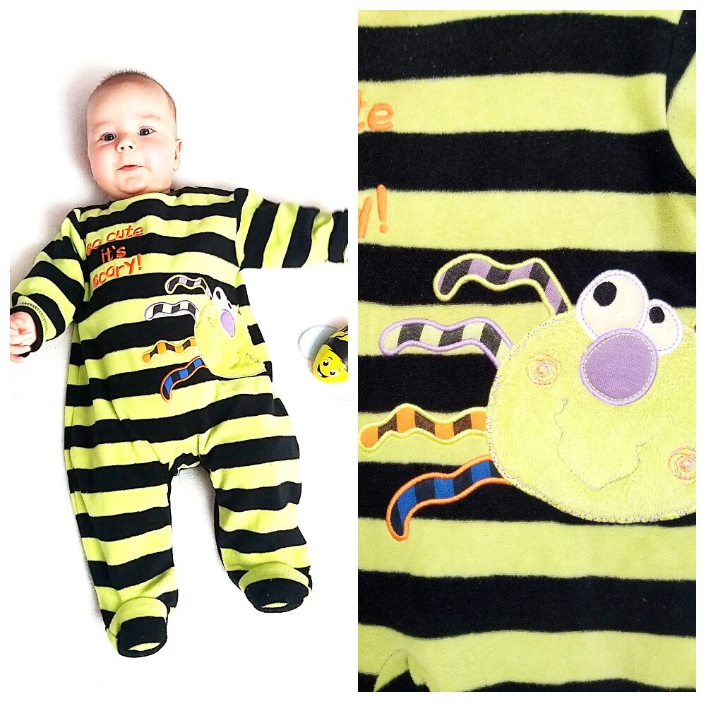 3-6 Monate Babykostüm Kinder Neon Spinne Kostüm Halloween Kleidung Kleinkind Warm Strampler Bodysuits von Lolitavintagee