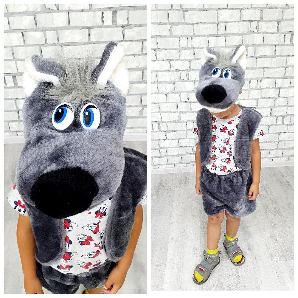 3T Kinderkostüm Wolfskostüm Tierkostüm Karnevalskostüm Halloweenkostüm Werwolfkostüm Cosplay Kinder Koyote Kostüm von Lolitavintagee