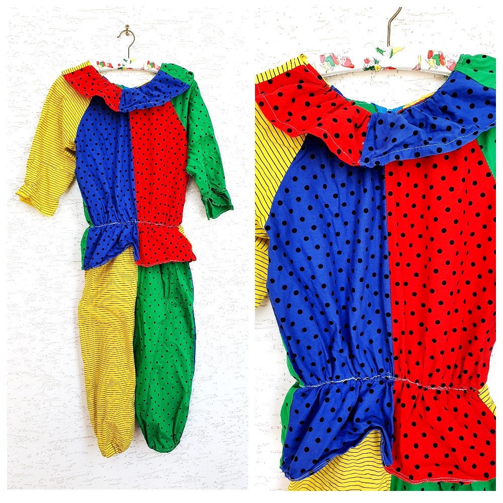 7-8 Jahre Baby Kinder Clown Kostüm Kind Jungen Mädchen Karneval Halloween Cosplay Kinderkostüm von Lolitavintagee