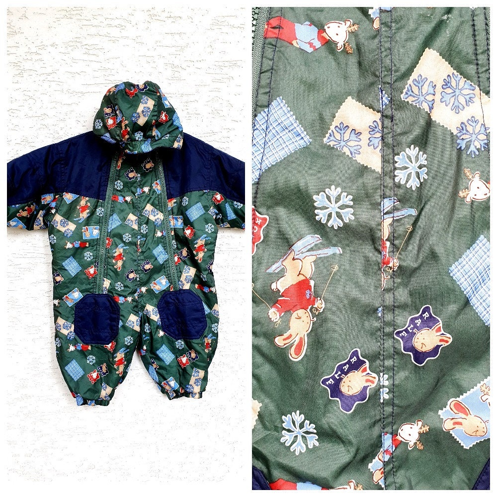 9-12 Monate Tier Kind Skianzug Kinder Für 90Er Bergbekleidung Winter Schneeanzug Warmer Anzug Mädchen von Lolitavintagee