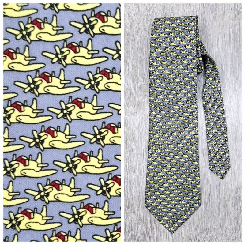 Air Force Krawatte Sammler Neuheit Cartoon Unbegrenzte Statement Print Flugzeug Luft Luftfahrt von Lolitavintagee