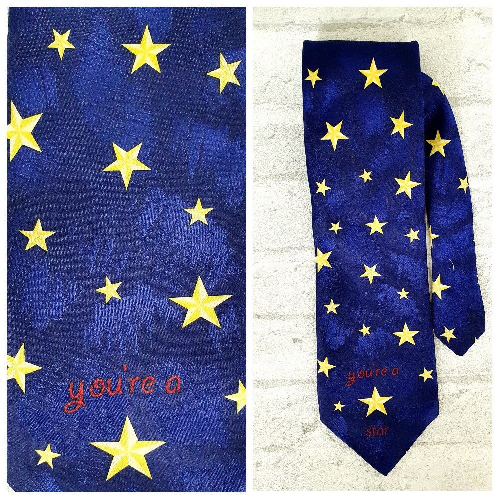Herren Accessoires Hochzeit Krawatte Trauzeugen Sterndruck Sternenkrawatte Himmelskrawatte Marineblaue Vintage Galaxy von Lolitavintagee