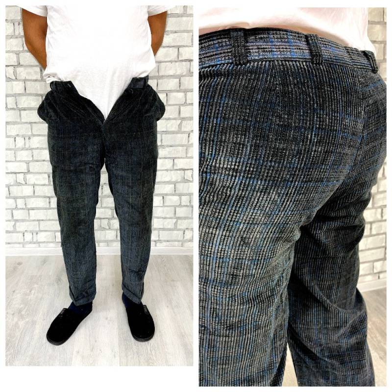 Herren Hose Cord M Graue Chino Retro Herrenhose Golfhose Diskohose Arbeitshose von Lolitavintagee