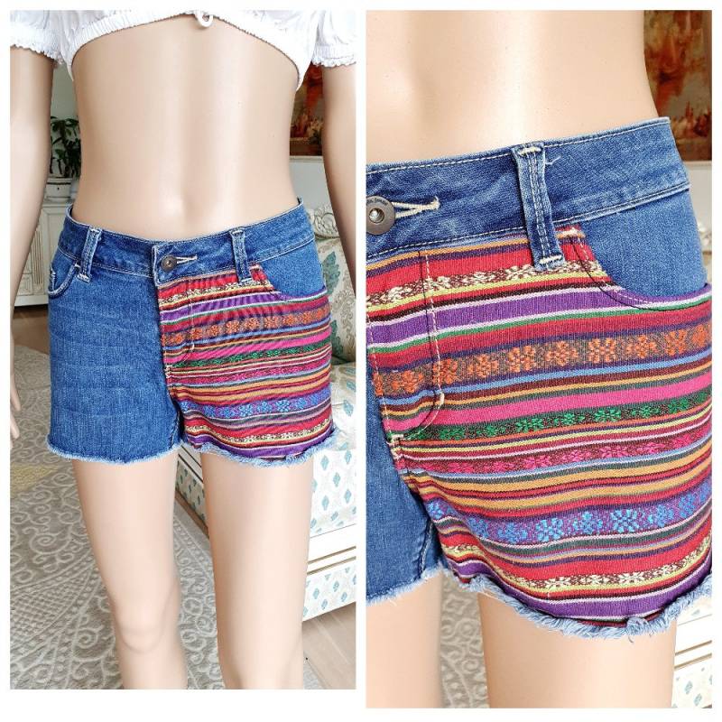 Jeans Shorts Vintage 90Er Damen Kleidung Denim Schwester Geschenk Jean L Sommer Booty Cutoffs Abstrakte von Lolitavintagee