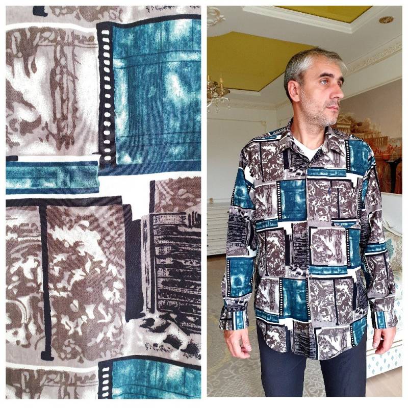 Lässiges Shirt Xl Abstrakt Alltag Festival Print Boho Shirts Hippie Langarmshirt Azteken von Lolitavintagee