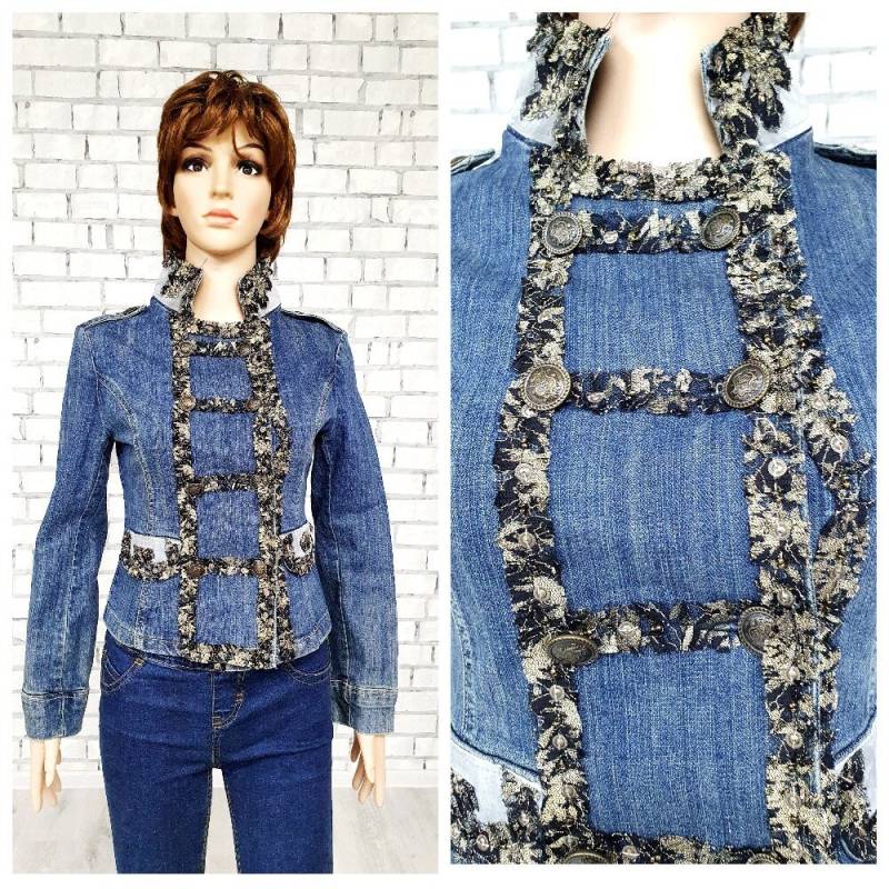 Military Jacke Xs Blazer Style Damen Jeansjacke Frühling Damenjacke von Lolitavintagee