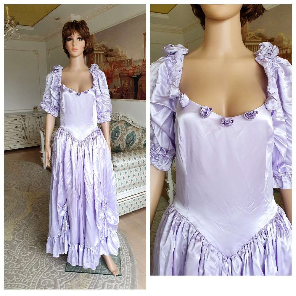 Partykleid Langes Kleid Lavendel Abiballkleid Cocktailkleid Victorian Style Edwardian S Sax von Lolitavintagee
