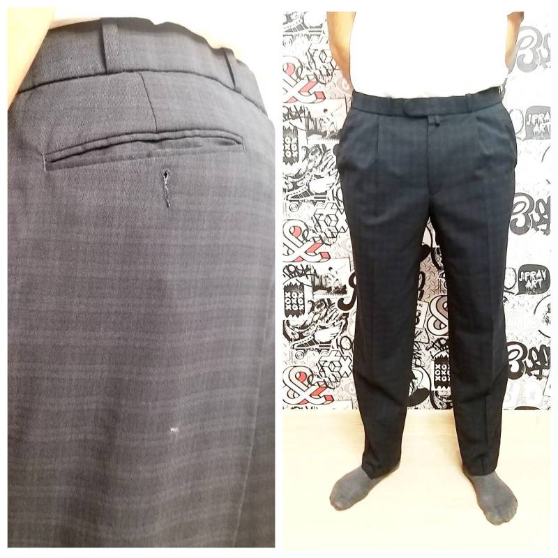 Retro Hose Herren Karierte Grün Plissierte Tartan Golf Disco Xl Unterkarmten von Lolitavintagee