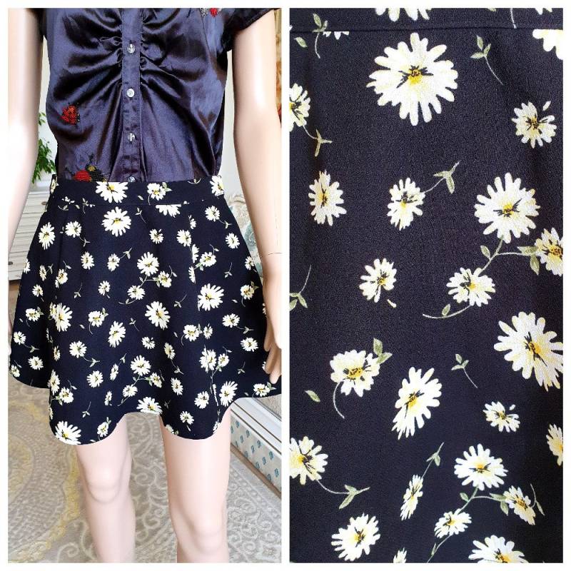 Rock Damenrock Skaterrock Blumenrock Vintage Strandrock Tellerrock Minirock S von Lolitavintagee