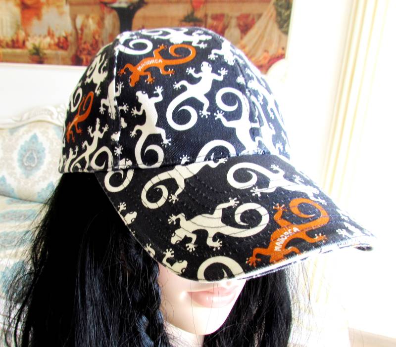 Tier Druck Mütze Jahrgang Eidechse Frauen Zubehör Trucker Blau Weiße Kappe Federhaube Baseball-Cap Hip Hop Sommer von Lolitavintagee