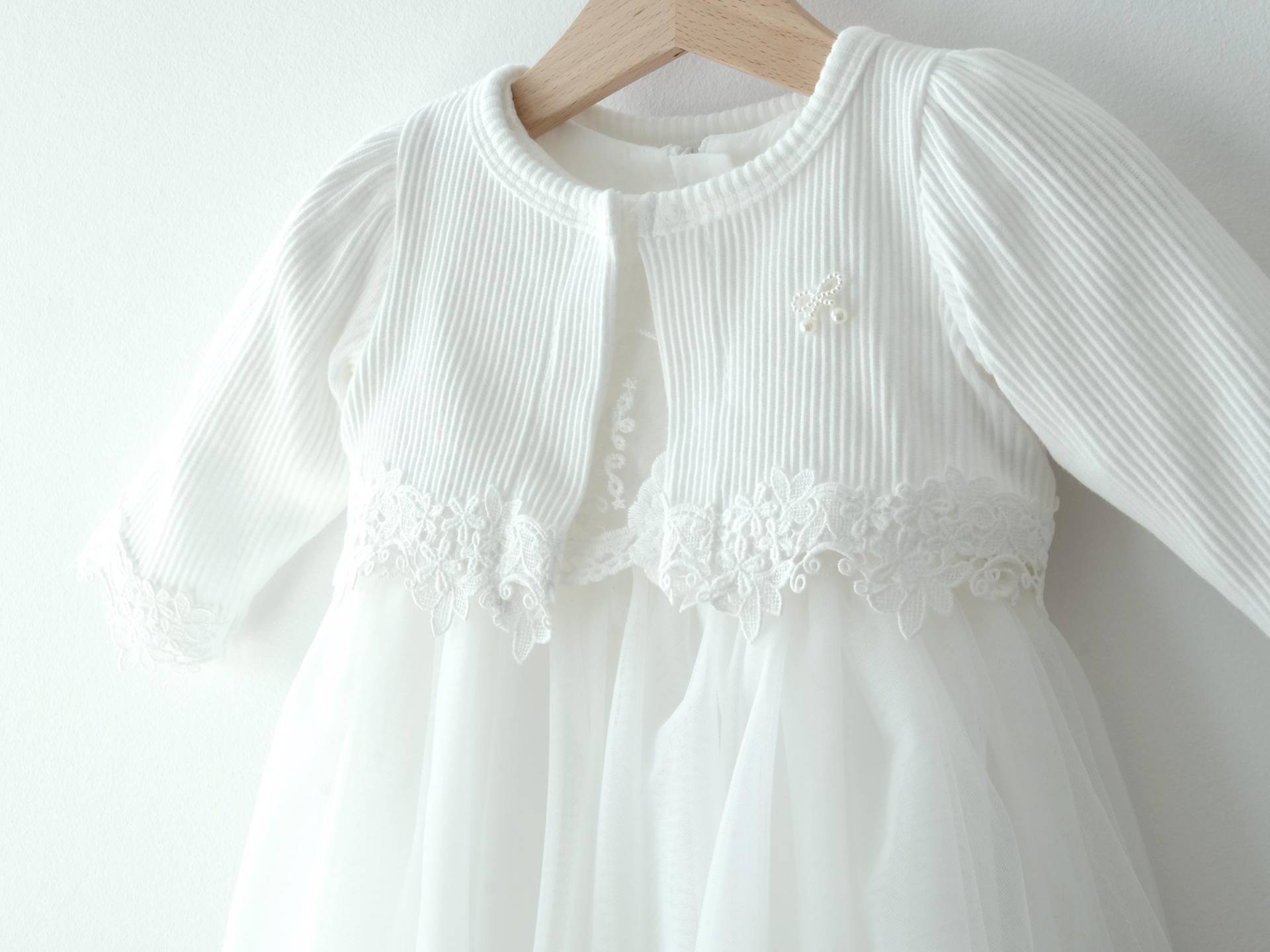 Alona Mit/Ohne Bolero Taufkleid Festkleid Mädchenkleid Babykleid Batipsm Dress von LoliweKids