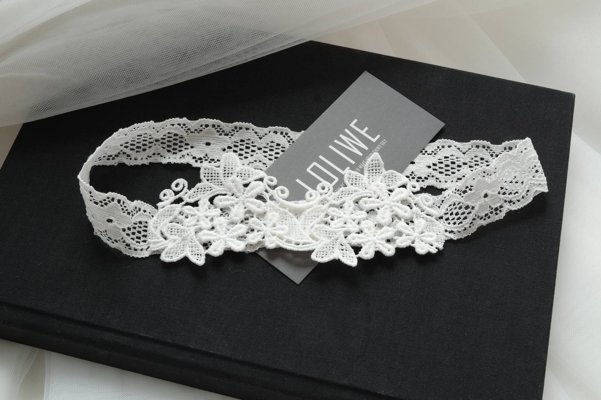 Baby Stirnband Haarband Kopfband Armband Headband Bracelet Lace Bolefiya von LoliweKids