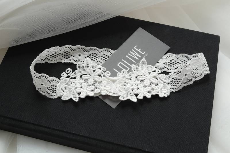 Baby Stirnband Haarband Kopfband Armband Headband Bracelet Lace Bolefiya von LoliweKids