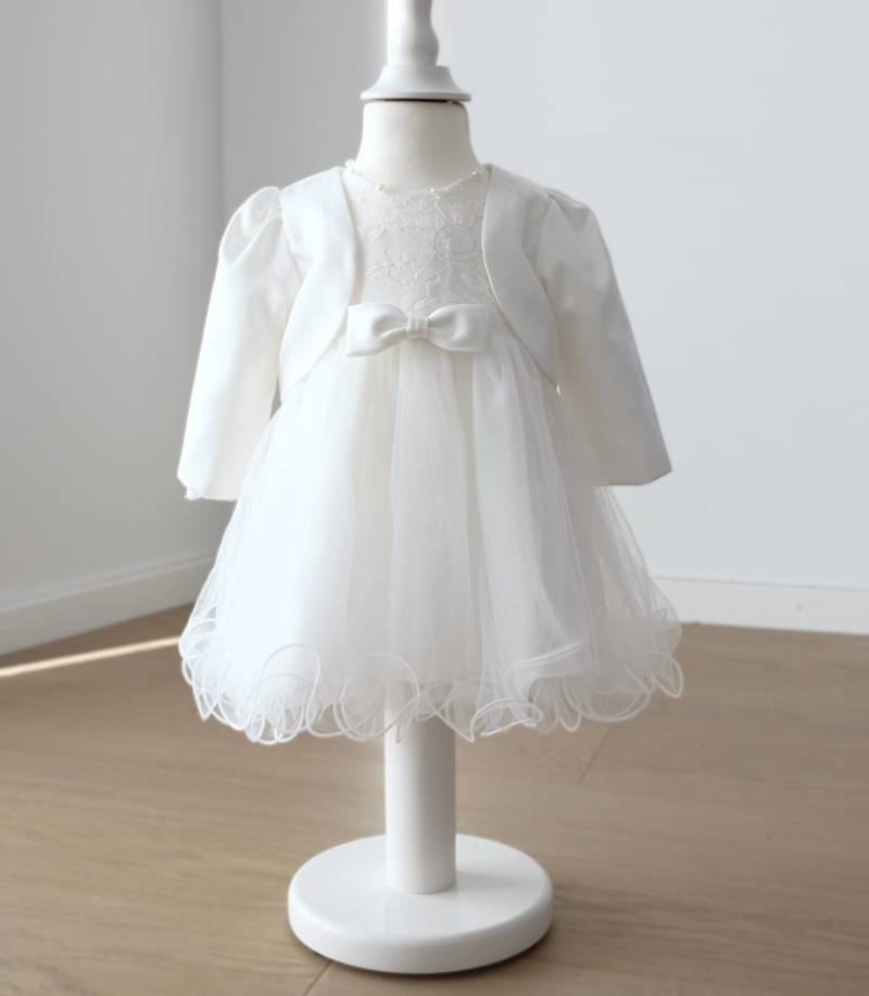 Edasi Taufkleid Mit/Ohne Bolero Festkleid Mädchenkleid Babykleid von LoliweKids