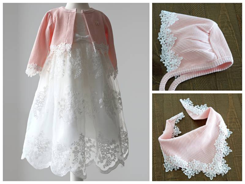 Nasiya Festkleid Bolero Mütze Halstuch von LoliweKids