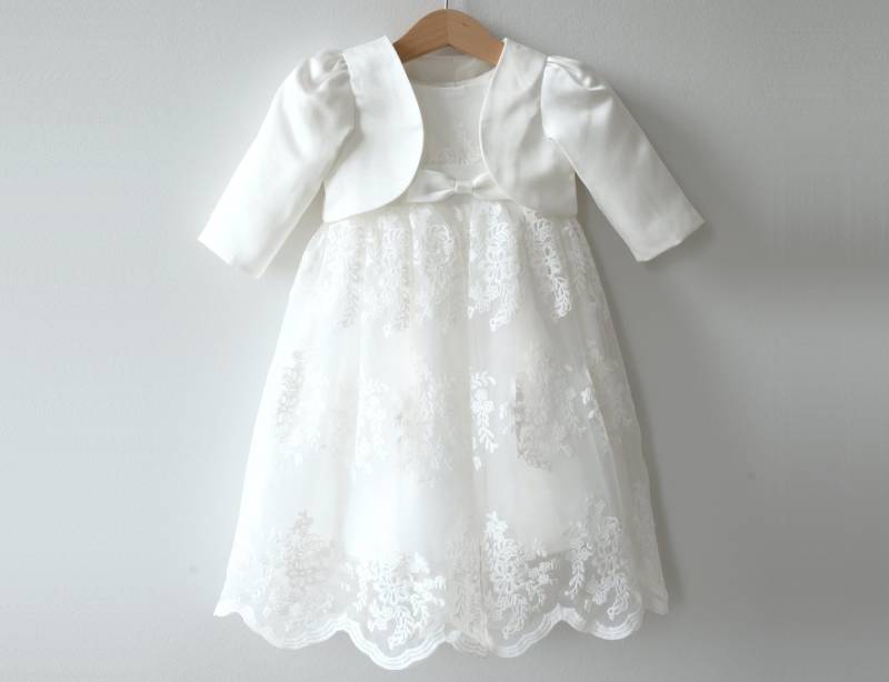 Nasiya Taufkleid Bolero Festkleid Mädchenkleid Babykleid von LoliweKids