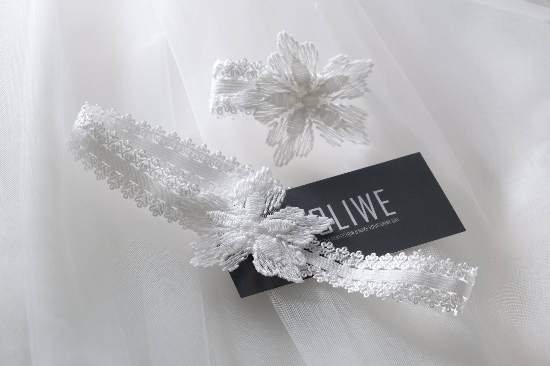 Olia Baby Stirnband Haarband Kopfband Armband Headband Bracelet Lace von LoliweKids