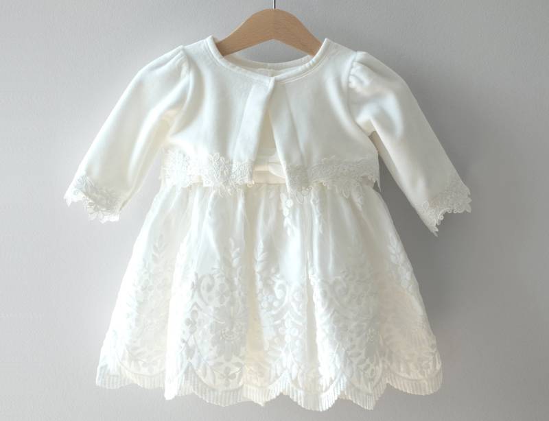 Olia Mit/Ohne Bolero Taufkleid Festkleid Mädchenkleid Babykleid Baptism Dress von LoliweKids
