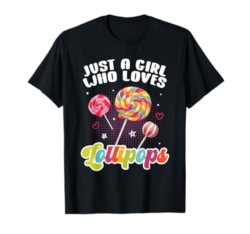 Nur ein Mädchen, das Lutscher liebt T-Shirt Nur ein Mädchen, das Lutscher liebt T-Shirt von Lollipop Lover Kids Lollipop Design