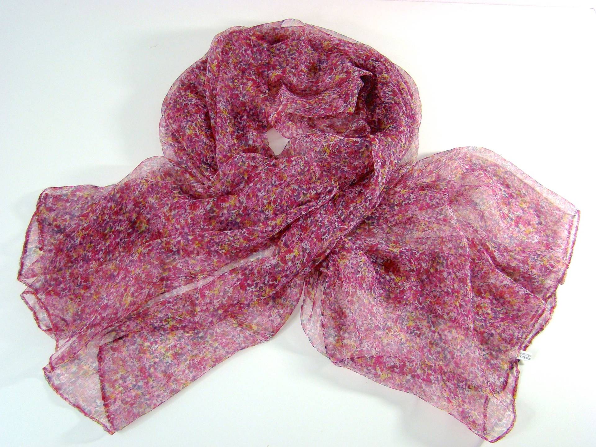 Schal/Tuch Millefiori Rot-Bunt 100 % Seide/Chiffon 105 X 160 Schal/Tuch Millefiori Rot-Bunt 100 % Seide/Chiffon 105 X 160 von LolloPazollo