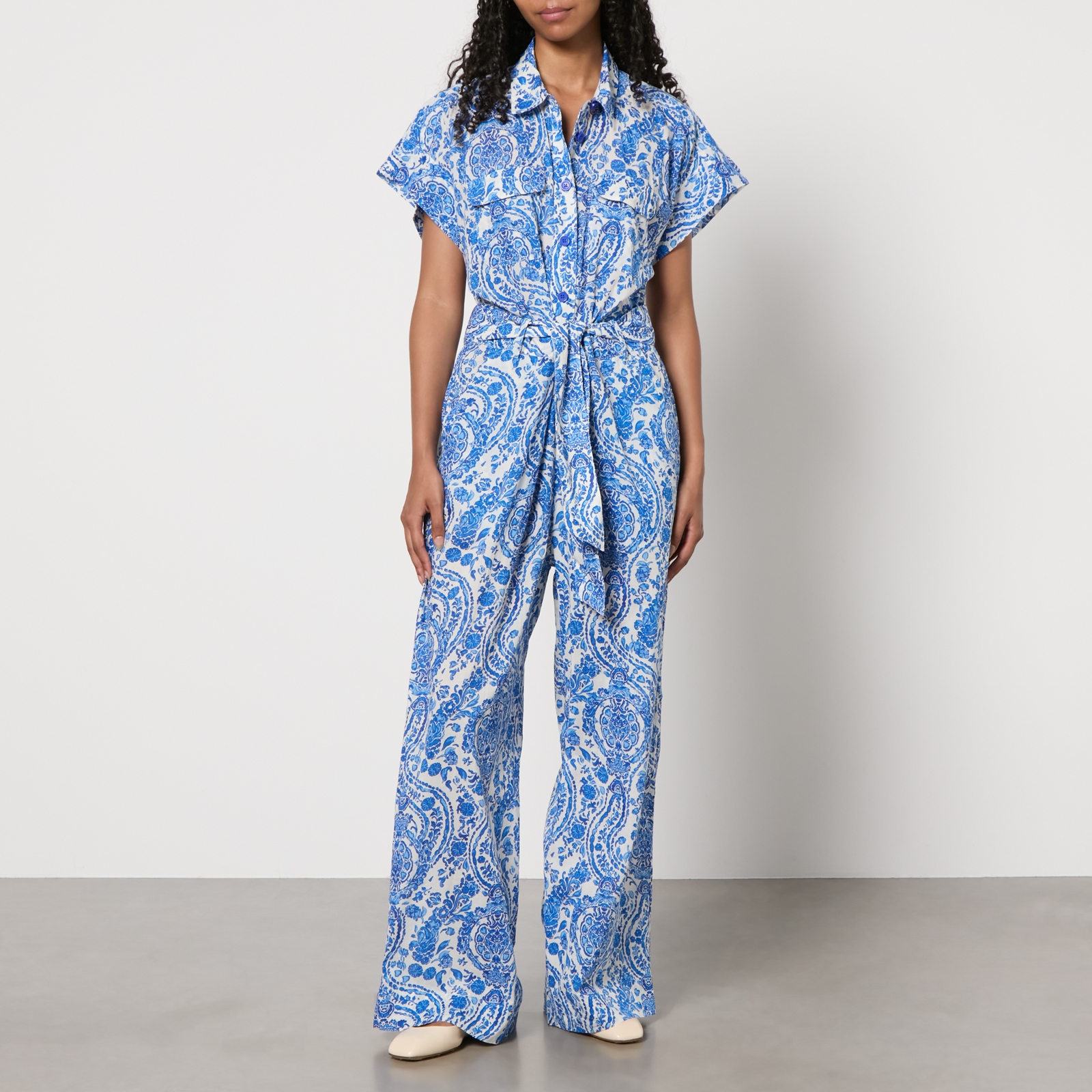 Lollys Laundry Mathilde Paisley Printed Cotton Jumpsuit - M von Lollys Laundry