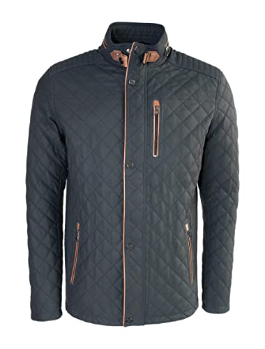 Gesteppte Herren Premium Lang Lederjacke in Sakko Länge aus weichem Lammnappa Leder - Apollo (54, dunkelblau braun) von Lolus