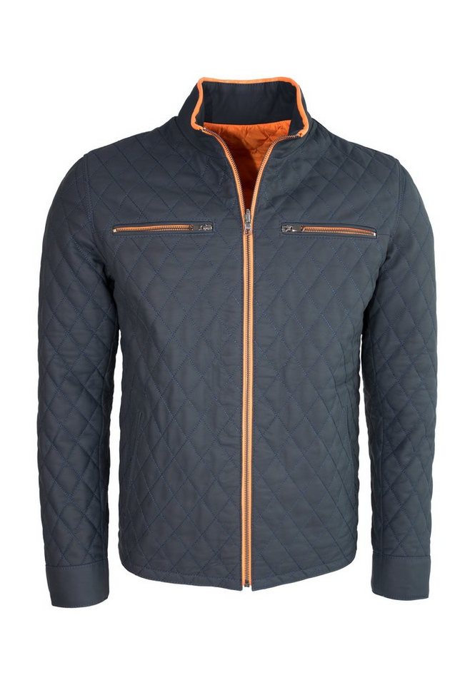 Lolus Lederjacke Albert Dunkelblau Herren Stepp Lederjacke Wendejacke aus weichem Lammnappa Leder von Lolus