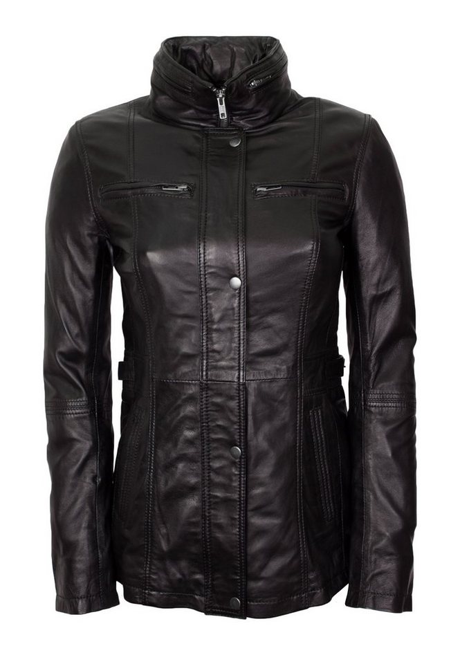 Lolus Lederjacke Angel Lange Damen Lederjacke aus weichem Lammnappa Leder von Lolus