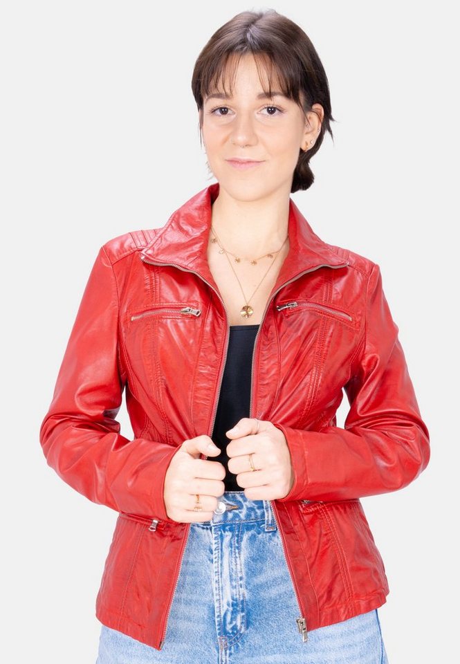 Lolus Lederjacke Clara Klassisch elegante Damen Lederjacke aus weichem Lammnappa Leder von Lolus