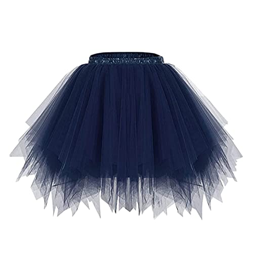 Damen Karneval Kostüm Tüllrock Elegant Tütü Petticoat Unterrock 50er Vintage Tutu Ballet Tanzrock Tanzkleid Ballkleid Kurz Retro A Linie Party Petticoat Karneval Fasching Röcke von Lomelomme