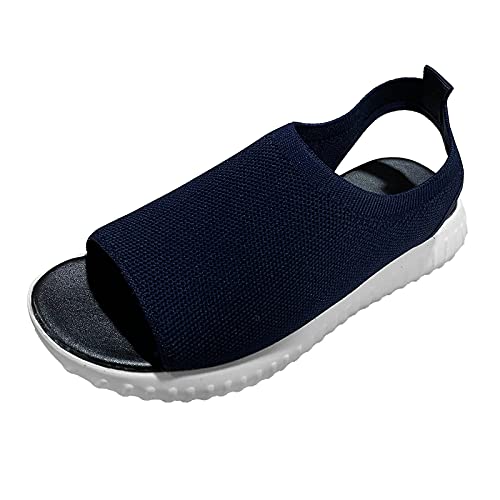 Damen Sommerschuhe Espandrillos Barfuss Flache Sommersandaletten Flach Damensandalen Zalvori Bequeme Sport-Outdoorsandalen Sportsandalen Pylomo Orthopädie Sandaletten Platform Sandals Römersandalen von Lomelomme