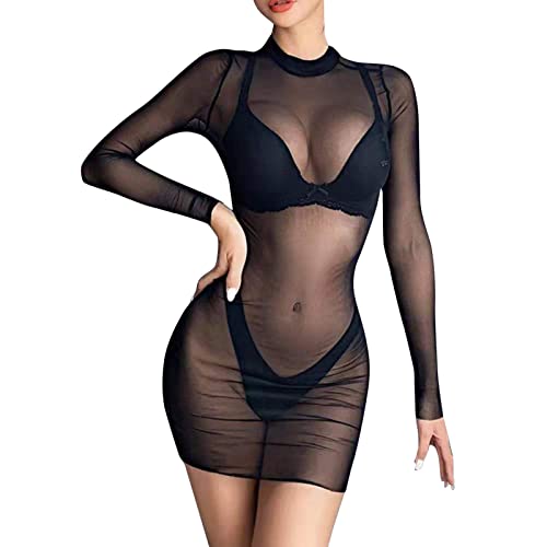 Dessous Sexy Set Bodystocking Women Sekretärin Outfit Strapsen Dessous Sexy Dresses for Women Nylon Bodystocking Sexy Ouvert Strapsstrumpfhose Offener Schritt Erotic Clothing von Lomelomme