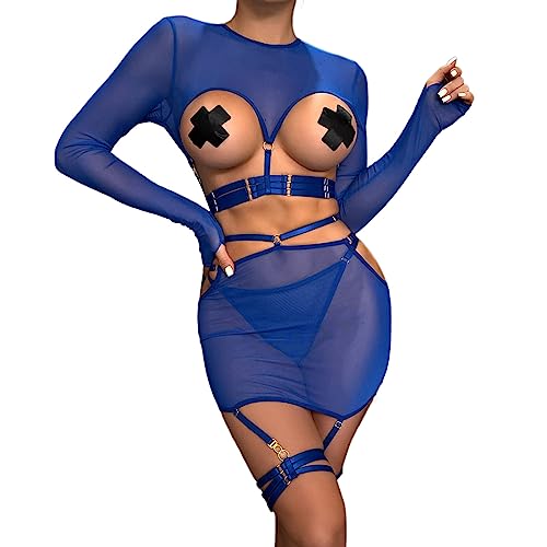 Dessous Sexy Set Lingerie Women Negligee Damen Sexy Große Größe Festival Outfit Damen Rave Latex Slip Kinky Sexy Kleidung Damen Damen Bodysuit Dessous Halter Damen Dessous Erotisch Sex von Lomelomme