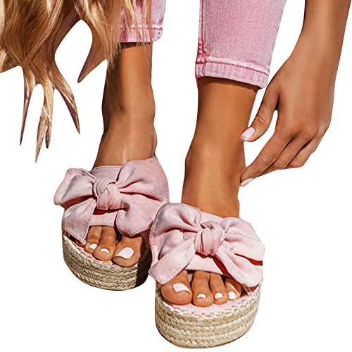 Flip Flop Damen Mode Sommer Hausschuh Schlappen Leicht Outdoor Offener Zeh Bequeme Flip Flop Strandsandalen Slippers Weich Flach Pantoletten Sandals Hausschuhe von Lomelomme