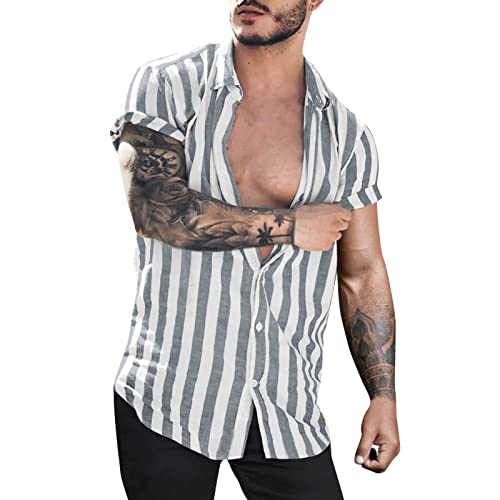 Herren Hemd Hawaiihemd Freizeit Hemd Kurzarm Urlaub Hemd Party Modern Freizeit-Hemd Strandhemd Beach Herren-Hemd Leinenhemd Men Shirts Classic Oberteile Freizeithemd von Lomelomme