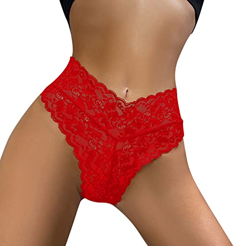 Lomelomme Bauchweg Slip Damen Stringtanga Unterhosen Set String Tanga Set Sexy High Waist Slip Thongs Women Unterhosen Baumwolle Spitze Women Underwear Nahtlos-Slip Hipster Unterwäsche Damen von Lomelomme