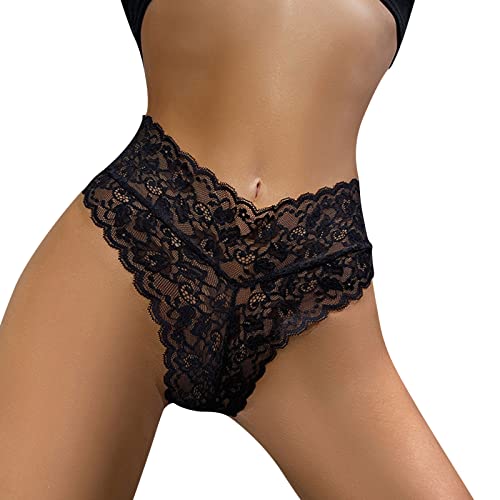 Lomelomme Bauchweg Slip Damen Stringtanga Unterhosen Set String Tanga Set Sexy High Waist Slip Thongs Women Unterhosen Baumwolle Spitze Women Underwear Nahtlos-Slip Hipster Unterwäsche Damen von Lomelomme