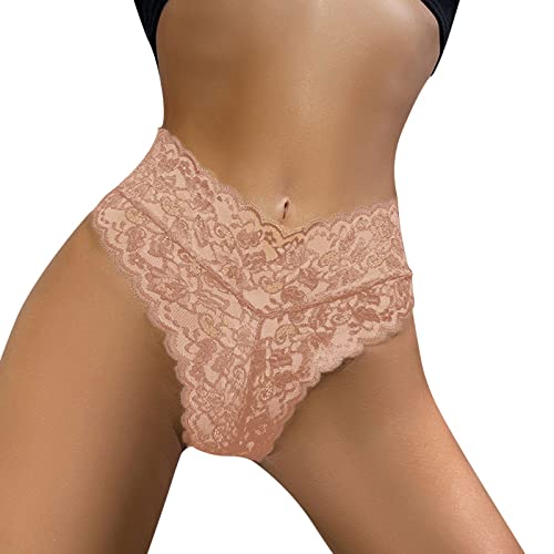 Lomelomme Bauchweg Slip Damen Stringtanga Unterhosen Set String Tanga Set Sexy High Waist Slip Thongs Women Unterhosen Baumwolle Spitze Women Underwear Nahtlos-Slip Hipster Unterwäsche Damen von Lomelomme